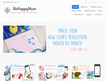 Tablet Screenshot of behappymum.com